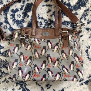 Fossil • Bird Print Large Shoulder Bag
